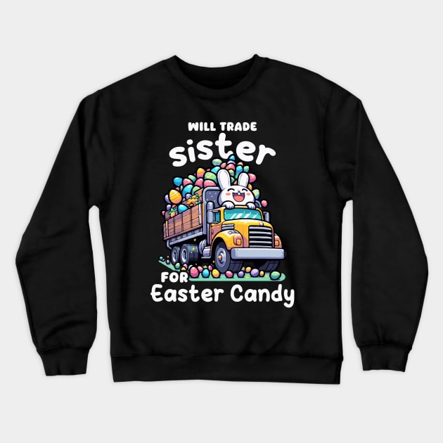 Will Trade Sister For Easter Candy I Egg Hunting Crewneck Sweatshirt by biNutz